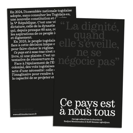 Ce pays est à nous tous, «  La dignité, quand elle s'éveille, ne se négocie pas »